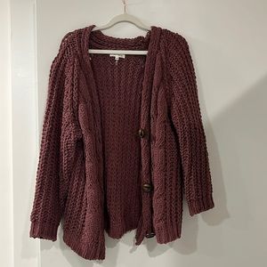 Soft Chenille button up sweater